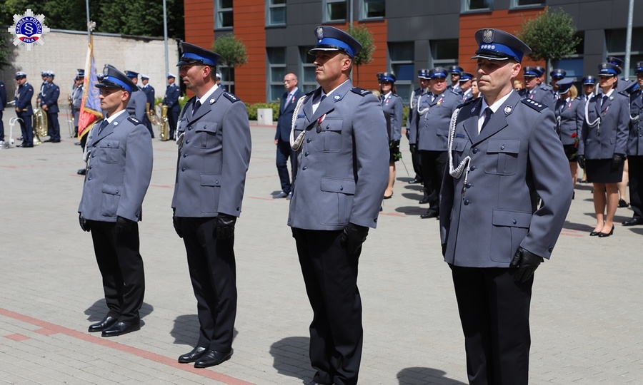 Awansowani oficerowie Szkoły Policji w Pile.