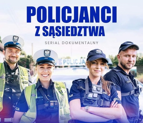 Kadr reklamujący odcinek serialu dokumentalnego pt. „Policjanci z sąsiedztwa” z udziałem sierż. Żanety Dulskiej